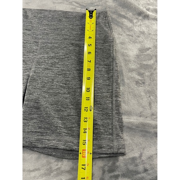 Zelos Womens Gray Heathered High Waist Athletic Bike Shorts - Size M - Picture 8 of 8